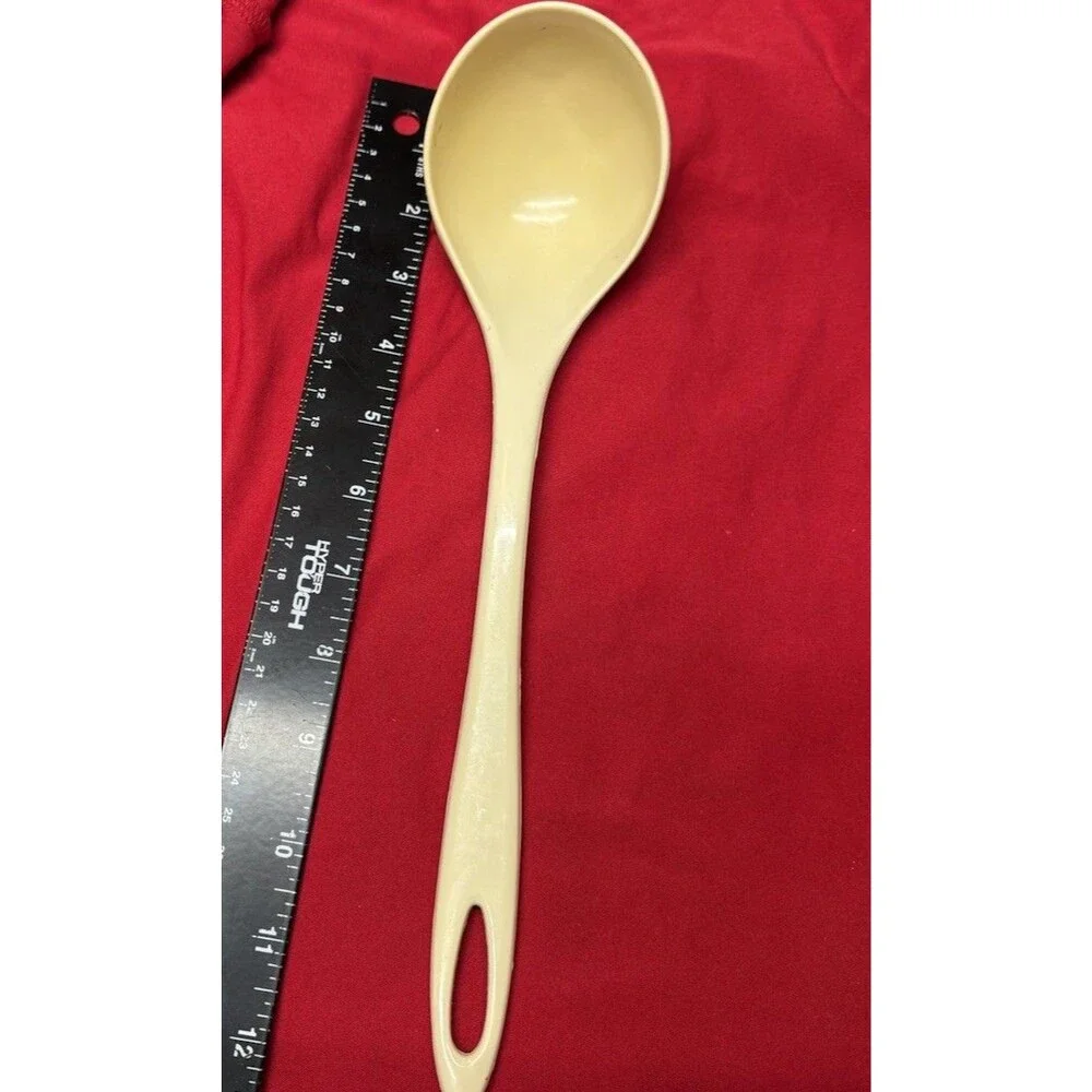 Vintage Ensar Corp Cream Plastic Soup Ladle 12